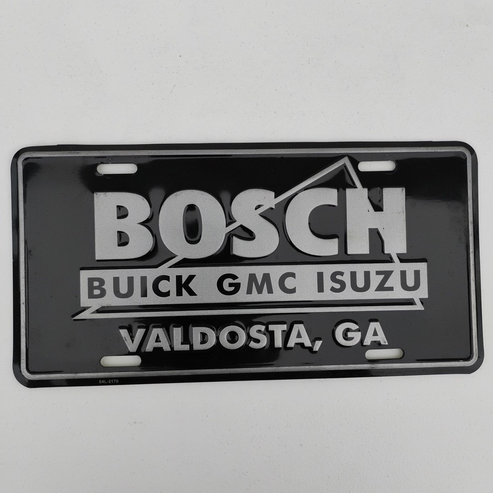 Bosch Olds Buick GMC Isuzu Dealer Booster License Plate Hot Air Balloon Valdosta